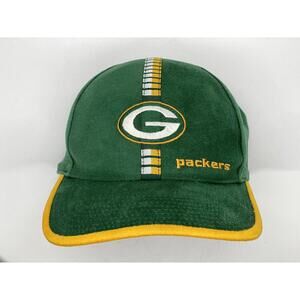 Green Bay Packers Vintage 90's Logo Athletic Stripe Pro Line Strapback Cap Hat
